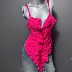100% Silk Pink Bodysuit